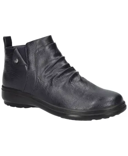 [Easy Street Womens Ariadne Flat Heel Booties - NAVY 11 MEDIUM] Botines De Tacón Plano Ariadne Para Mujer De Easy Street - Azul Marino 11 Mediano | TRG192805519