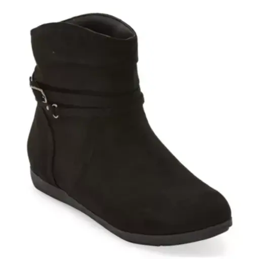 [St. John`S Bay St. John's Bay Womens Kinley Flat Heel Booties - BLACK 7 MEDIUM] Botines De Tacón Plano Kinley Para Mujer De St. John'S Bay - Negro 7 Mediano | R1N0000007W4K5 TRG188552254