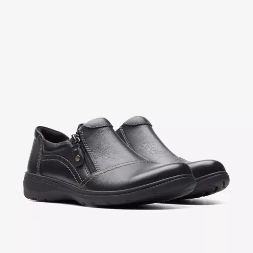 [Clarks Of England Clarks Womens Carleigh Ray Slip-On Shoe - BLACK 7 WIDE] Clarks Of England Clarks Carleigh Ray - Zapato Sin Cordones Para Mujer - Negro 7 Ancho | 889003417868 TRG187862643
