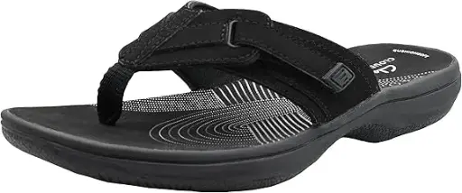 [Clarks Of England Clarks Womens Cloudsteppers Brinkley Jazz Flip-Flops - BLACK 7 MEDIUM] Clarks Of England Clarks Cloudsteppers Brinkley Jazz Chanclas Para Mujer - Negro 7 Mediano | 889306101303 TRG188556230