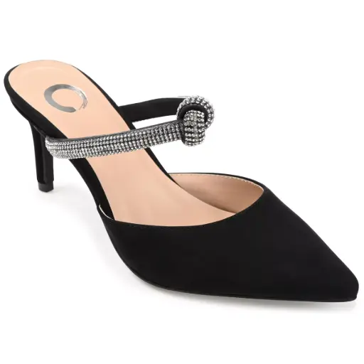 [Journee Collection Womens Lunna-Wd Pointed Toe Stiletto Heel Pumps Wide Width - BLACK 11 WIDE] Colección Journee Lunna-Wd - Zapatos De Tacón De Aguja Con Punta Puntiaguda Para Mujer, Ancho Ancho - Negro 11 Ancho | TRG185043253