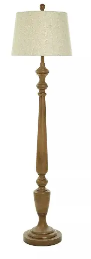 [Collective Design By Stylecraft Classic Wood Tone Floor Lamp TL73967JCDS - MEDIUM WOOD TONE ONE SIZE] Lámpara De Pie Clásica En Tono Madera De Collective Design By Stylecraft Tl73967Jcds - Tono De Madera Mediano | 720354305377