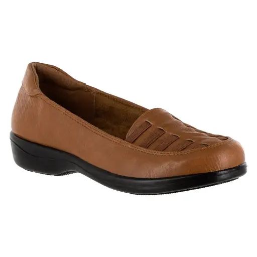[Easy Street Womens Genesis Loafers - Tobacco 6 Extra Wide] Mocasines Genesis Para Mujer De Easy Street - Tabaco 6 Extra Ancho | TRG192763142
