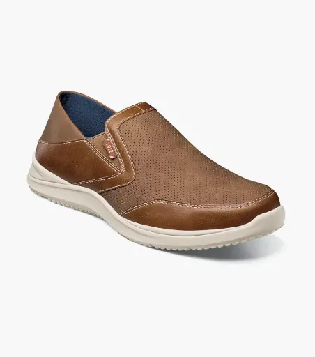 [Nunn Bush Mens Conway Ez Slip-On Shoe - TAN MULTI 9 1/2 WIDE] Nunn Bush Conway Ez Slip-On Para Hombre - Tan Multi 9 1/2 Ancho | 717502054546 TRG188371959