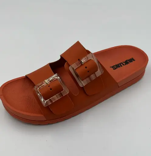 [Muk Luks Womens Grand Cayman Strap Sandals - PUMPKIN 8 MEDIUM] Sandalias Con Tiras Grand Cayman Para Mujer De Muk Luks - Calabaza 8 Mediano | TRG192807505