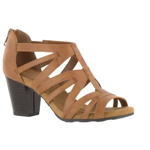 [Easy Street Womens Amaze Heeled Sandals - COGNAC 11 MEDIUM] Sandalias De Tacón Amaze Para Mujer De Easy Street - Cognac 11 Mediano | 885660972849 TRG188559767