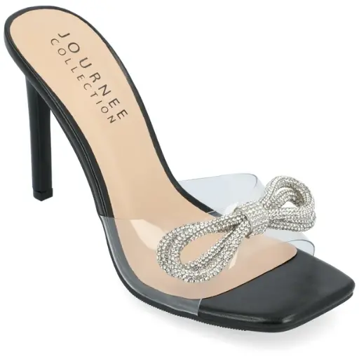 [Journee Collection Womens Fenella Heeled Sandals - BLACK 8 1/2 MEDIUM] Sandalias De Tacón Fenella Para Mujer De La Colección Journee - Negro 8 1/2 Mediano | TRG185046070