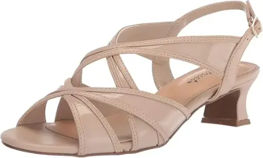 [Easy Street Womens Tristen Heeled Sandals - Nude NATURAL 9 MEDIUM] Sandalias De Tacón Tristen Para Mujer De Easy Street - Nude Natural 9 Medium | TRG192807488