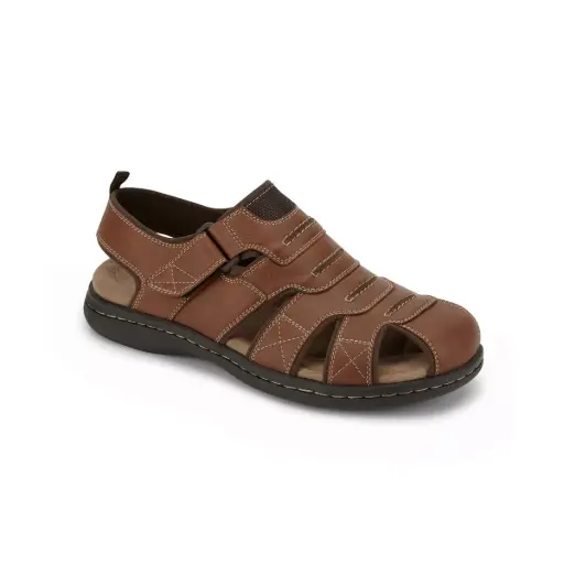 [Dockers Mens Searose Strap Sandals - RUST 7 MEDIUM] Sandalias Dockers Con Tiras Searose Para Hombre - Óxido 7 Mediano | TRG191579232