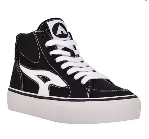 [Airwalk Hayden Big Boys Sneakers - BLACK WHITE 6 1/2 MEDIUM] Zapatillas Airwalk Hayden Para Niños Grandes - Negro Blanco 6 1/2 Mediano | 195972996922 TRG188377062