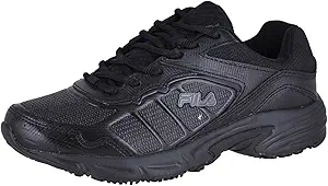 [Fila Memory Runtronic Slip-Resistant Work Womens Running Shoes - BLACK BLACK 6 1/2 MEDIUM] Zapatillas De Running Fila Memory Runtronic Antideslizantes Para Mujer - Negro Negro 6 1/2 Mediano | 791273275850 TRG188377021