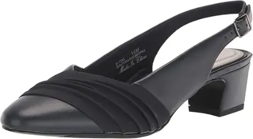 [Easy Street Womens Bates Block Heel Pumps - NAVY 9 WIDE] Zapatos De Tacón Cuadrado Bates Para Mujer De Easy Street - Azul Marino 9 Ancho | TRG192763074