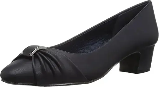 [Easy Street Womens Eloise Block Heel Pumps - NAVY 9 WIDE] Zapatos De Tacón Cuadrado Eloise Para Mujer De Easy Street - Azul Marino 9 Ancho | TRG192807540