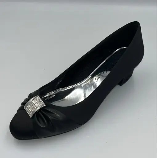 [Easy Street Womens Eloise Block Heel Pumps - BLACK LAMY 6 1/2 EXTRA WIDE] Zapatos De Tacón Cuadrado Eloise Para Mujer De Easy Street - Negro Lamy 6 1/2 Extra Ancho | TRG185044983