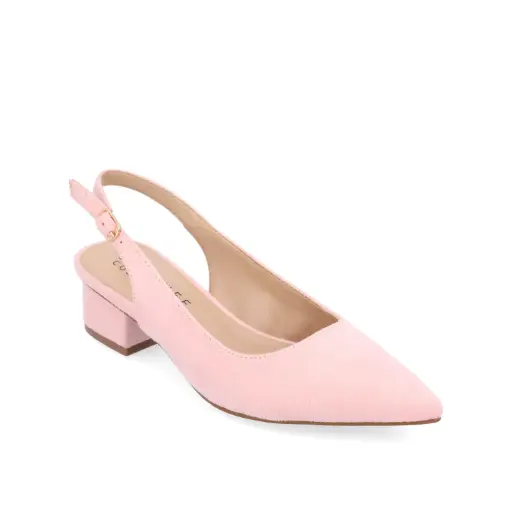 [Journee Collection Womens Sylvia Pointed Toe Block Heel Pumps - Pink 7 Medium] Zapatos De Tacón Cuadrado Sylvia De Journee Collection Para Mujer - Rosa 7 Mediano | 194593630918 TRG187799129