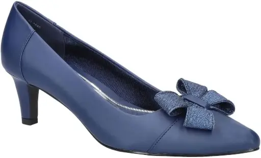 [Easy Street Womens Devanna Pointed Toe Stiletto Heel Pumps - NAVY SATIN 11 MEDIUM] Zapatos De Tacón De Aguja Devanna De Easy Street Para Mujer - Satén Azul Marino 11 Mediano | 196371480401 TRG187798071