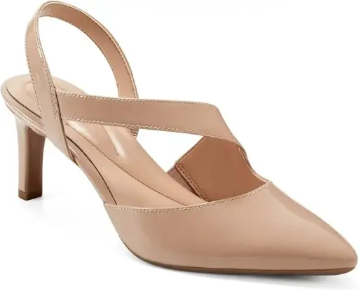 [Easy Spirit Womens Recruit Stiletto Heel Pumps - NATURAL 9 WIDE] Zapatos De Tacón De Aguja Easy Spirit Recruit Para Mujer - Natural 9 Ancho | 196825035690 TRG187598690