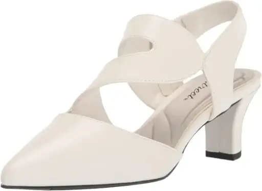 [Easy Street Womens Venue Stiletto Heel Pumps - WHITE 11 WIDE] Zapatos De Tacón De Aguja Venue Para Mujer De Easy Street - Blanco 11 Ancho | TRG185041020