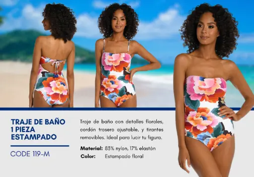 [Traje de Baño Para Mujer Medium Elite Swim M-119] Traje de Baño Para Mujer Medium Elite Swim M-119