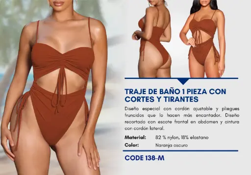 [Traje de Baño Para Mujer Medium Superior Swim M-138] Traje de Baño Para Mujer Medium Superior Swim M-138