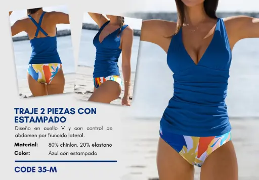 [Traje de Baño Para Mujer Medium Esencial Swim M-35] Traje de Baño Para Mujer Medium Esencial Swim M-35