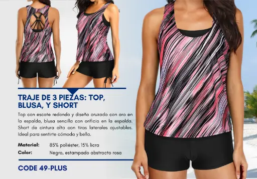 [Traje de Baño Para Mujer PLUS Elite Swim PLUS-49] Traje de Baño Para Mujer PLUS Elite Swim PLUS-49