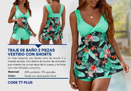 [Traje de Baño Para Mujer PLUS Superior Swim PLUS-77] Traje de Baño Para Mujer PLUS Superior Swim PLUS-77