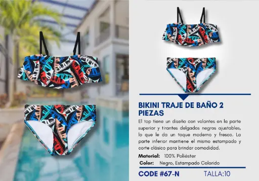 [Traje de Baño Para Niña 10Y Kids Swim N-67] Traje de Baño Para Niña 10Y Kids Swim N-67
