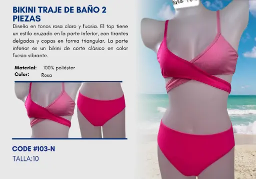 [Traje de Baño Para Niña 10Y Kids Swim N-103] Traje de Baño Para Niña 10Y Kids Swim N-103