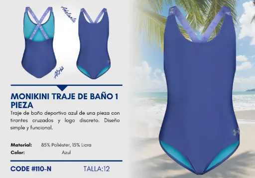 [Traje de Baño Para Niña 12Y Kids Swim N-110] Traje de Baño Para Niña 12Y Kids Swim N-110